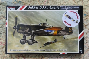 Special Hobby SH72239  Fokker D.XXI 4.sarja FR-167 with Retractable Landing Gear